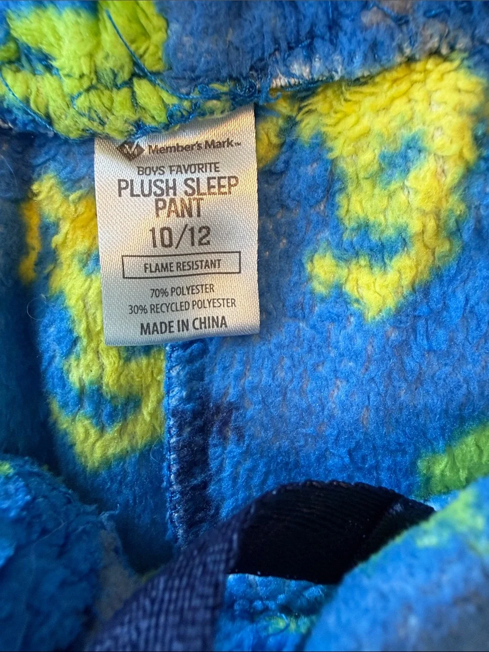 Kids Blue Fleece Pajama Bottoms with Video Game Print, 2 Pack Size 10/12